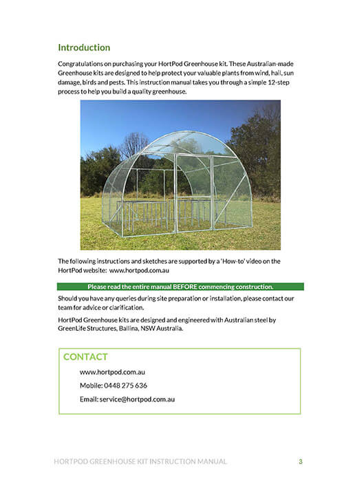 HortPod Manual Summary page 3